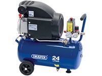 Draper 24980 Air Compressor, 24L, 230V, 1.5Kw, Blue