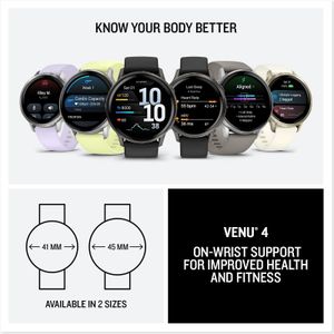 Garmin Venu 4 GPS Smartwatch, 45mm – Fitness & Health Tracker