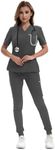 YEZEX Scrubs for Women Set, Medical