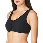 Amoena Women's Frances Front-Closure Leisure Bra, Black, Large C/D (40/42)