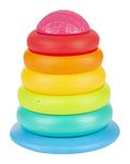 Funskool Giggles - Stack A Ring , Multicolour stacking toy with 5 Colourful rings, Helps to Grasp,Shake and Stack, Toy for 1 year old, Infant and Preschool Toys