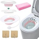 Dovr Foldable Sitz Bath for Toilet,Portable Sitz Bath Basin for Hemorrhoids Treatment,Postpartum Care,Pregnant Women,Perineal Care,and Elderly,Fits Universal Toilets and Commode Chair.