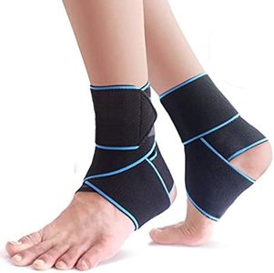 VIPMOON Ankle Brace, 2 Pack Adjustable Ankle Support Breathable Nylon Elastic One Size Fits All Comfortable Ankle Wrap for Sports, Joint Pain, Sprains Fatigue,Protects Against Chronic Ankle Strain