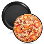 10 Inch Pizza Pan Set of 2, P&P CHEF Nonstick Pizza Pans Trays, Round Bakeware for Oven Baking Serving, Stainless Steel Core & Non-Toxic & Oven Safe, Black