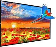 180 Inch Portable Projector Screen, YF2009 16:9 HD Foldable Anti Crease Indoor Outdoor Movie Projection Screen with Hooks and Ropes