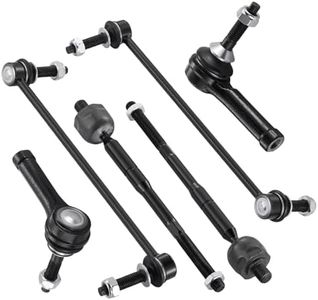 SYKRSS 6PCS ES80095 EV80089 Inner and Front Outer Tie Rod End kit Compatible with Ford Explorer 2011-2018