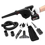 Mini Blower Black,2- in-1 Cordless 