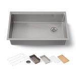 Kohler 33662-PC-NA Strive® 32" undermount Single-Bowl Workstation Kitchen Sink, Stainless Steel
