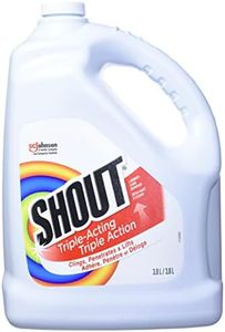 Shout Triple-Acting Laundry Stain Remover, Clings, Penetrates, and Lifts Tough Stains, 3.8L
