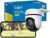 Tapo 2K Security Camera Outdoor, 360° PTZ WiFi Camera, IP65 Weatherproof CCTV for Home Security, Motion Tracking, Full-Colour Night Vision, Cloud&Local Storage,Works With Alexa&Google Home(Tapo C510W)