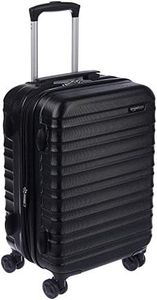 Amazon Basics Expandable Hardside Carry-On Luggage, Suitcase with Wheels, 21-Inch Spinner with Four Spinner Wheels and Scratch-Resistant Surface, Black