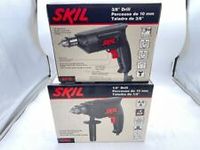 SKIL 1/2" & 3/8" REVERSING CORDED DRILL ONE OF EACH -2 NEW IN BOX