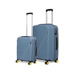 EUME Wanderer Trolley Bags for Travel Set of 2, Travel Bags for Luggage Trolley |Cabin Trolley Bags, Cabin 55 Cm & Check-in Medium 65 Cm (Ice Blue) | Polypropylene (PP) 8 Silentrun Wheels Suitcase |