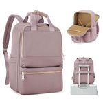 SEAFEW Cabin Bags for Travel, Carry on Travel Backpack for Women Airplane Approved Hand Luggage Backpack Water Resistant Personal Item Travel Bag Travel Essentials Work Laptop Backpack Pink Purple