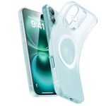 ESR for iPhone 16 Case, Compatible with MagSafe, Camera Protection, Shockproof Thin Cover, Resists Yellowing and Scratches, TPU, Magnetic Case for iPhone 16, Zero Series, Frosted Blue