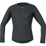 GOREWEAR M GORE® WINDSTOPPER® Base Layer Thermo Long Sleeve Shirt, Black, M