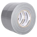 Amazon Basics Gaffer Tape, 5 cm W x54.8 m, Silver, 2 Rolls