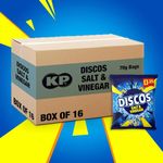 Box of 16 - KP Discos Salt & Vinegar 70g Bags £1.25 PMP