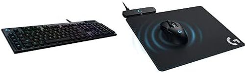 Logitech G815 LIGHTSYNC RGB Mechanical Gaming Keyboard with Low Profile GL Tactile Key Switch + Logitech G Powerplay Wireless Charging System for Gaming Mice