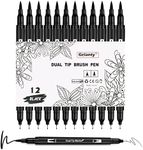 Gelanty Felt Tip Pens, 12 Pack Blac