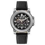 Ingersoll The Freestyle Mens 45.5mm Automatic Watch with Skeleton Dial and Black Horween Leather Strap