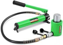 Newhai Hydraulic Porta Power Kit 20 ton Hydraulic Ram Jack + cp-180 Hand Pump Hydraulic Lifting Cylinder Tool Retract Automatically for Industrial Factory DIY Use