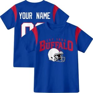 KREDE Buffalo T Shirt Custom Name Number for Kids Boy Girl Gift