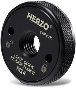 HERZO Tuerca de Sujeción Rápida M14 para amoladora angular AEG, Black&Decker, Dewalt, Fles, Hitachi, Metabo, Makita etc