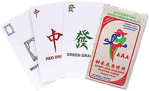 Sweet Rice Mahjong Playing Cards Textured Faces | 100% Waterproof and Tear Proof | Silent Mahjong Cards