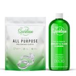 SPARKLEAN Jewelry Cleaner Kit - Jewelry Cleaner Solution with Polishing Cloth - Ideal as Silver Cleaner Jewelry Tarnish Remover & Diamond Ring Cleaner Kit - Gold & Silver Jewelry Cleaner, 1 Count