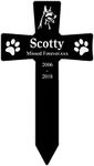 WOAH WOAH Dog or Cat Photo Outdoor Grave Marker Cross, Pet Plaque Stake for The Garden or Yard, Sympathetic Pet Loss Remembrance Gift, Pet Memorial Gifts, Loss of Dog AM1101592338