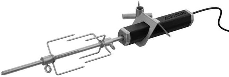Breeo Rotisserie System - Rotisserie Grill Kit for Chicken, Turkey, BBQ, Kabobs - Live Fire Cooking Accessories - Includes Prongs, Battery Pack, Motor, AC Adapter, & Cable (Without Outpost Rod)
