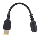 ASHATA Power Adapter,Power Supply Adapter Converter Cable Cord Laptop Power Adapter Round Port to Square Port X240 X1 G405 Conversion Line For Lenovo IBM laptop