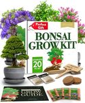 HOME GROWN Bonsai Tree Kit – Easy to Grow 4 Species of Bonsai w/Our Complete Plant Kit: Bonsai Pots & Peat Pellets Including a Bonus in-Depth Grow Guide | Great Gardening Gifts for Women and Men