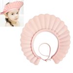 Baby Shower Cap Bath Visor Protection Silicone Adjustable Safe Shower Bathing Cap for Infants Toddler Baby Kids Children (6 Months-12 Years old, Pink)