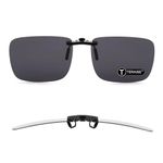 TERAISE Polarized Clip on Sunglasses Over Prescription Glasses Anti-Glare UV400 for Men Women Driving Travelling Outdoor(Black)