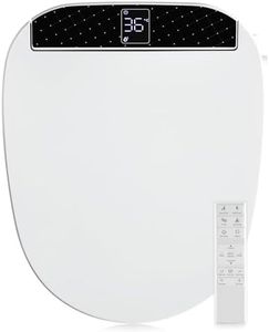 Combier CMA210DS-B Bidet Toilet Seat With Turbo Wash, Wireless Remote and Side Panel, The heated Toilet Seat Have Adjustable Heated Seat, Warm Water, Air Dryer & Multiple Spray Modes(Round)