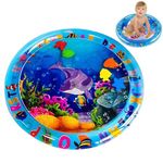 SUPER TOY Baby Tummy Time Water Mat Slapped Pad for Infant Toy Gift Play Inflatable Playmat Babies for 3 6 9 12 Month New Born Boy Girl Toddler