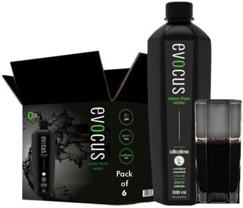Evocus Black Alkaline Drink | Infused with Essential Minerals | 8+ pH Alkaline | Pack of 6 (500mL Liquid Each)