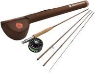 Redington Freshwater Fly Fishing Kit, 5 Weight 9 Foot Trout Rod, Crosswater Reel, Fly Line, Leader, & Carrying Case