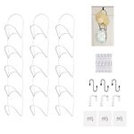 LINFIDITE Hat Rack Hanger Holder Organizer 15 Pack Closet Hanging Baseball Cap Display Storage Rack for Scarves Handbags Towels Clothes Ties Over Door Wall Mounted w Hanging Hook,White