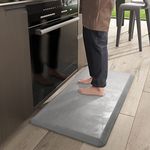 Color&Geometry Anti Fatigue Floor Comfort Mat 3/4 Inch Thick 17" 24" Perfect for Standing Desks, Kitchen Sink, Stove, Dishwasher, Countertop, Office or Garage, Light Grey