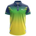 Dika Sports Cricket Jersey for Adults Cricket t-Shirt Breathable Sport t-Shirt | 2 Year to 5XL Green-Yellow