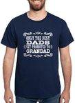 CafePress The Best Dads Get Promoted to Grandad Dark T Shirt Men's Traditional Fit Dark Casual Tshirt Navy