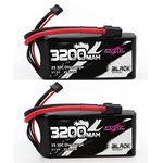 CNHL 3200mAh 3S Shorty Lipo Battery 30C 11.1V lipo Battery with XT60 for RC Airplane RC Quadcopter RC Truggy RC Truck Boat(2 Packs)