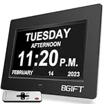 Bgift Digtal Clock with Day and Dat