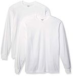 SOFFE Men's Long-Sleeve Cotton T-Shirt, 2 Pack White, S