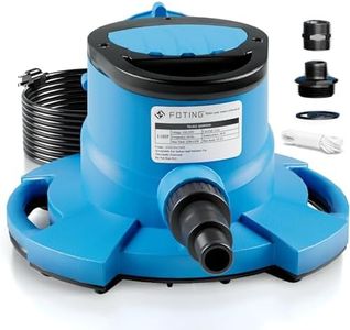 FOTING 1/3HP 2250GPH Automatic Swimming Pool Cover Pump,Submersible Water Pump, Water Removal with 3/4” Check Valve Adapter & 25ft Power Cord, Drainage for Ponds, Rooftops