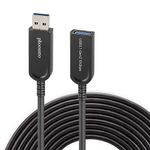 USB 3.1 Extension Cable phoossno Active Optical USB 10Gbps 50ft 15m Compatible with Microsoft Azure Logitech Camera Xbox Printer Touch Screen Kinect Oculus VR Hard Disk Keyboard Mouse Intel RealSense