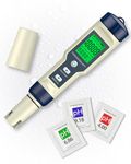 Pawfly Pool Salt Tester & pH Meter, 5 in 1 pH Salinity TDS EC & Temperature Meter, Digital Salinity Tester TDS Meter for Swimming Pool Drinking Water Aquarium Hot Tub Saltwater & Spa